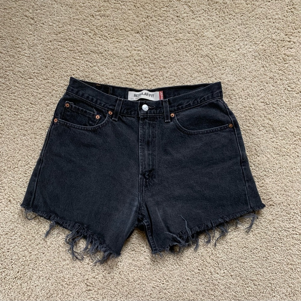 Black Levi Cutoffs